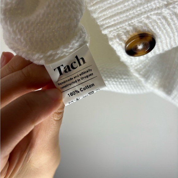 Tach Floral Embroidered Knit Polo Collar Cardigan Top - Picture 5 of 7